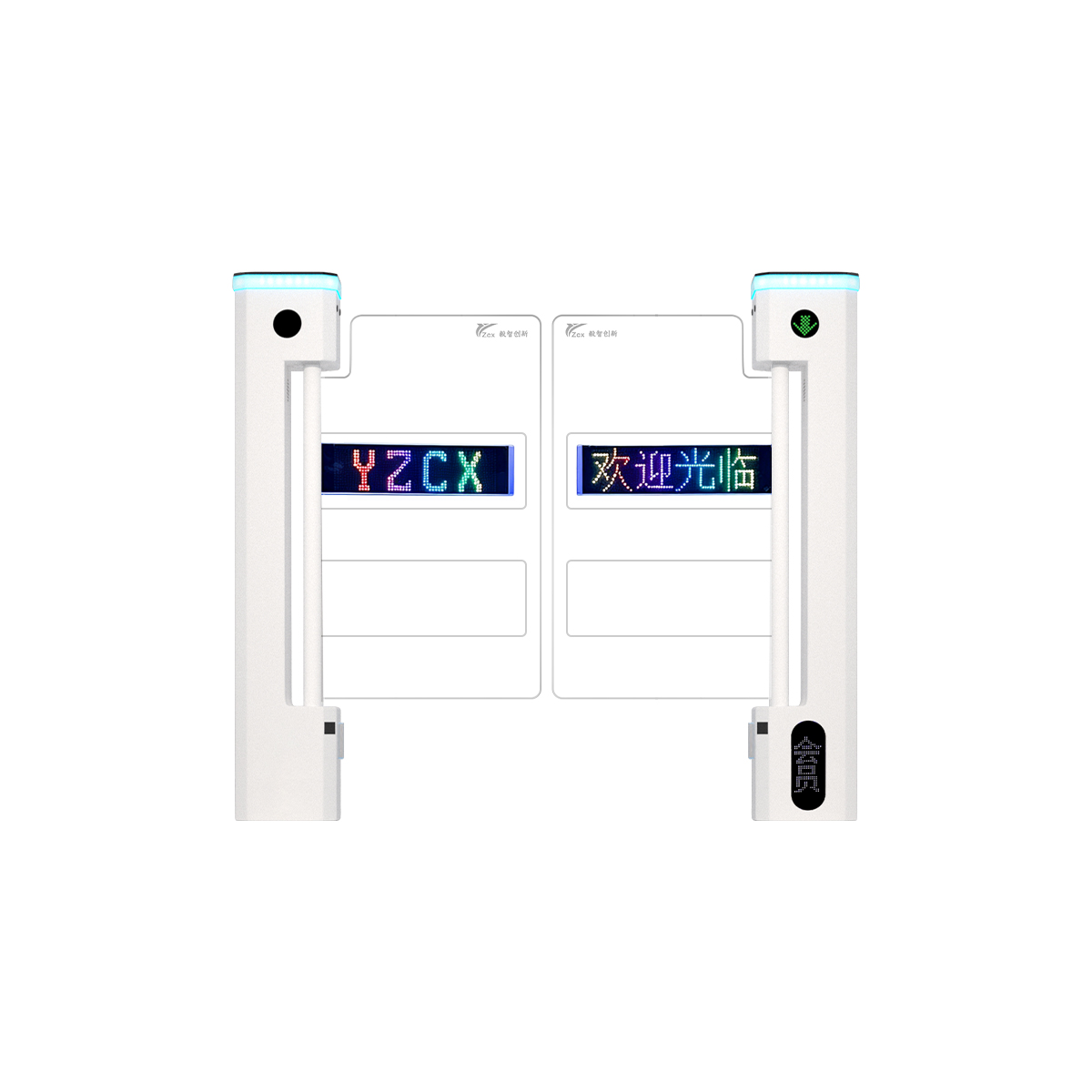 立式摆闸【单通道】含显示屏