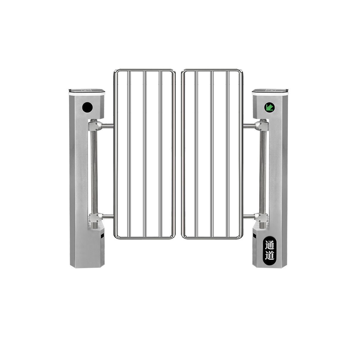 304不锈钢立式摆闸【加高栅栏摆臂】