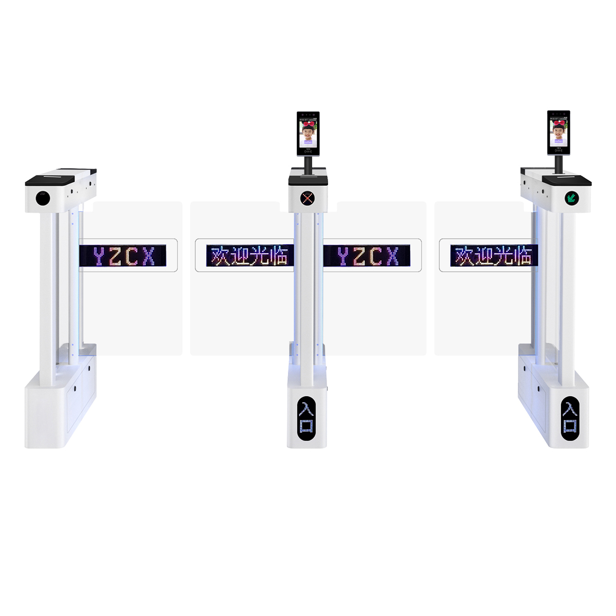 双通道【人脸识别进】含显示屏