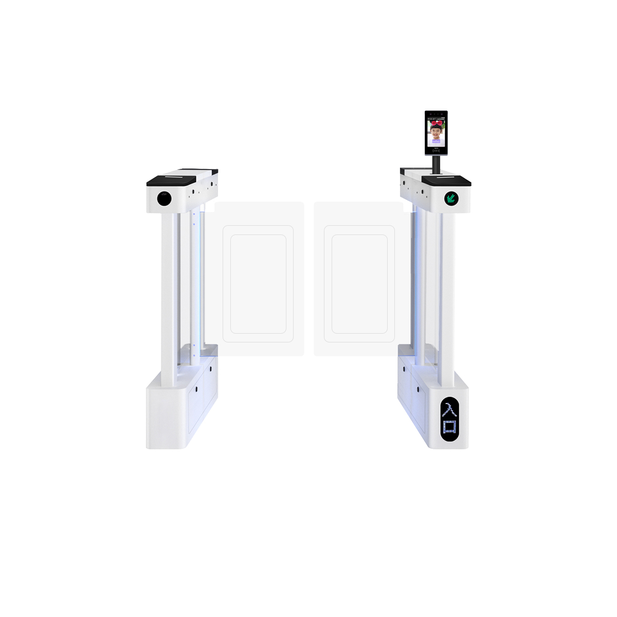 单通道【人脸识别进+感应出】