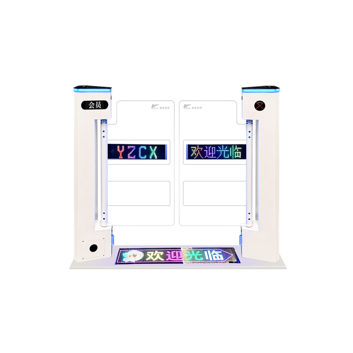 三角立式摆闸【单通道】含地台